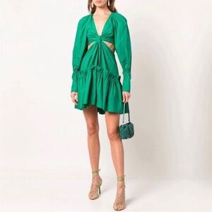 NWOT JASON WU Green Mini Dress Virdian Kelly Green